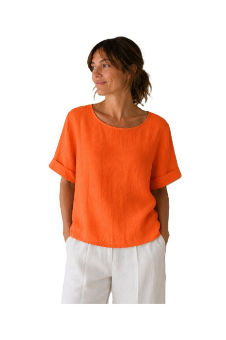 Leinentop orange - One Size