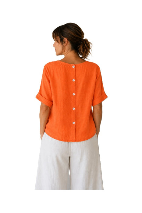 Leinentop orange - One Size