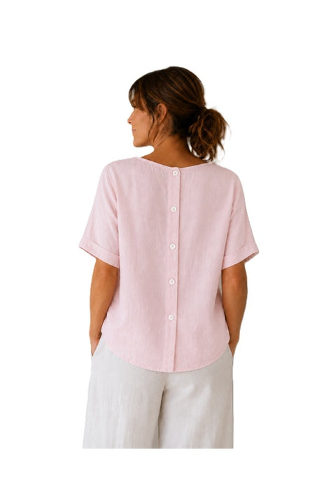 Leinentop altrosa - One Size