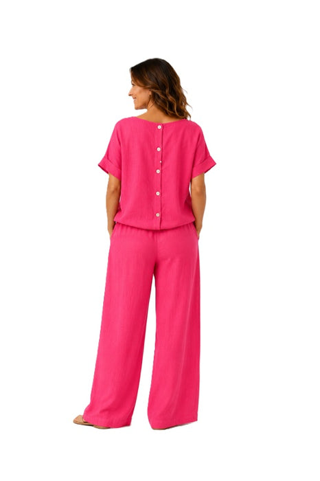 Leinenhose fuchsia - One Size