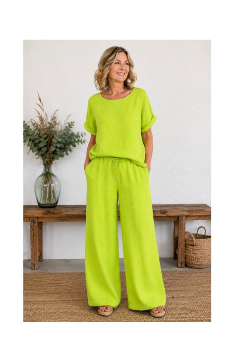 Leinenhose hellgrün - One Size