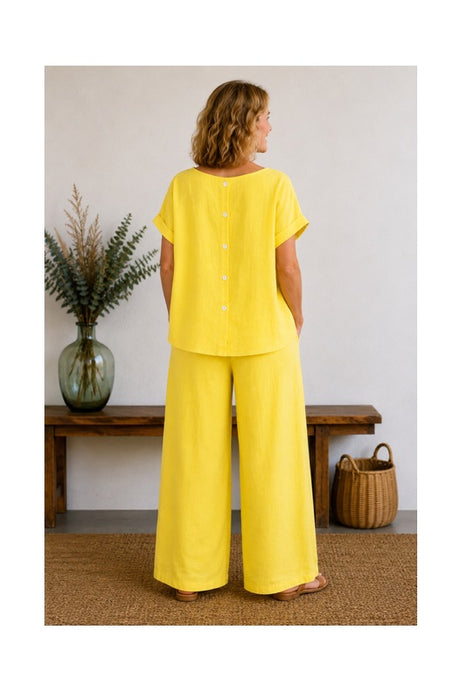 Leinenhose zitronengelb - One Size