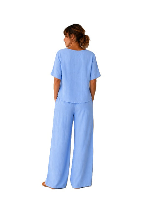Leinenhose hellblau - One Size