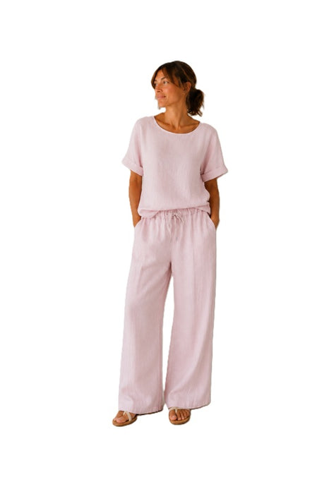 Leinenhose altrosa - One Size