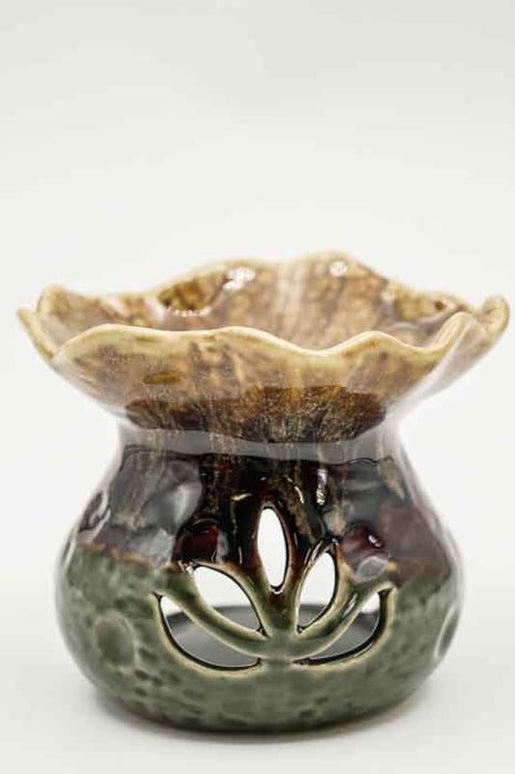 Ceramic Burner for Charcoal Tablets Lotus Flower medium