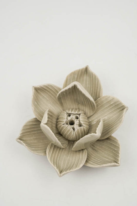 Incense Holder Ceramic Lotus Flower small