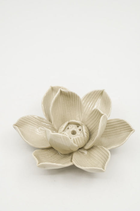 Incense Holder Ceramic Lotus Flower Medium