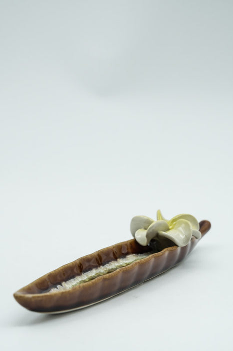 Incense Holder Ceramic with Flower