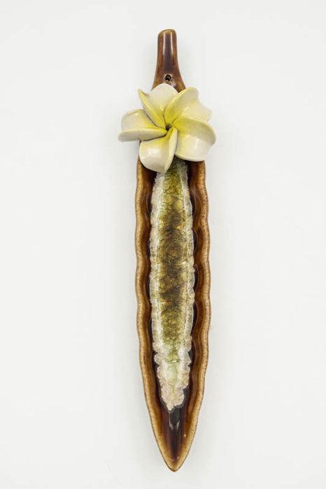 Incense Holder Ceramic with Flower