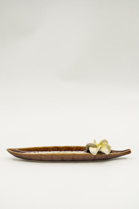 Incense Holder Ceramic with Flower