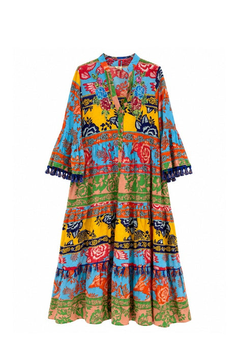 Dress cotton long multicolor - One Size