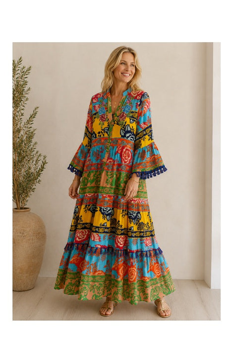 Dress cotton long multicolor - One Size