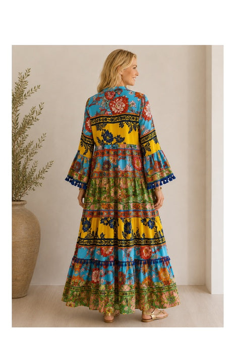 Dress cotton long multicolor - One Size