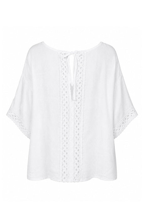 Linen top loose white - One size