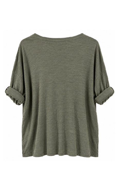 Cardigan viscose/polyester/nylon khaki - one size