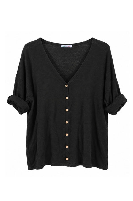 Cardigan viscose/polyester/nylon anthracite - One Size