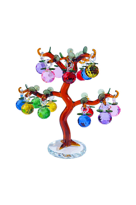 Glasdekobaum 18 bunte Äpfel (3 cm Durchmesser)
