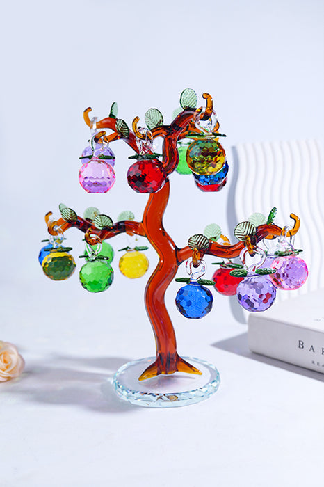 Glasdekobaum 18 bunte Äpfel (3 cm Durchmesser)