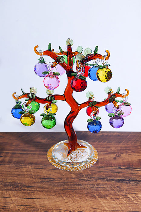Glasdekobaum 18 bunte Äpfel (3 cm Durchmesser)