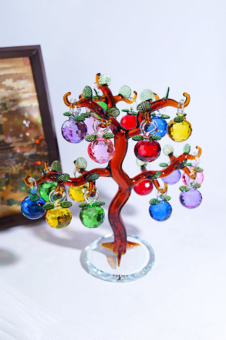 Glasdekobaum 18 bunte Äpfel (3 cm Durchmesser)