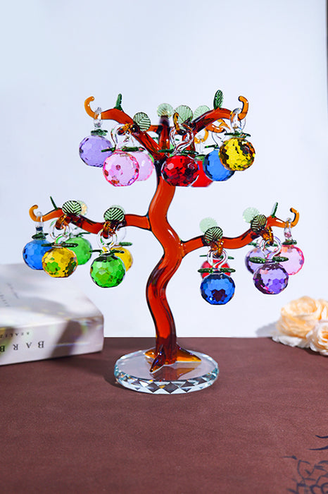 Glasdekobaum 18 bunte Äpfel (3 cm Durchmesser)