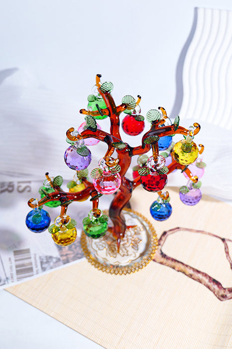 Glasdekobaum 18 bunte Äpfel (3 cm Durchmesser)