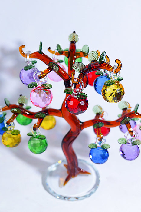 Glasdekobaum 18 bunte Äpfel (3 cm Durchmesser)