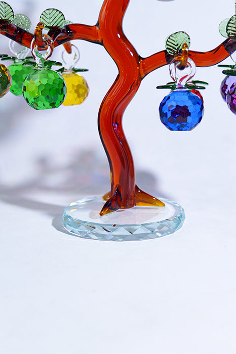 Glasdekobaum 18 bunte Äpfel (3 cm Durchmesser)