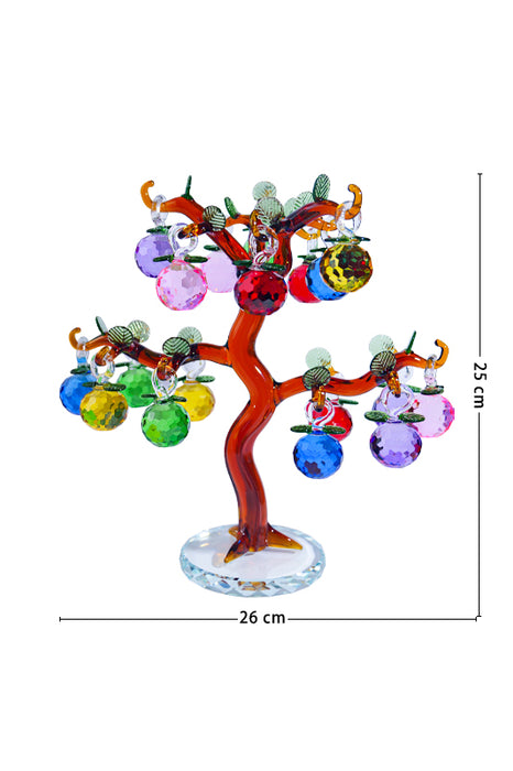 Glasdekobaum 18 bunte Äpfel (3 cm Durchmesser)