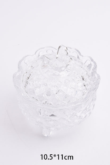 Bonbonniere mit Deckel in Schmetterlingsform klar 10.5x11 cm
