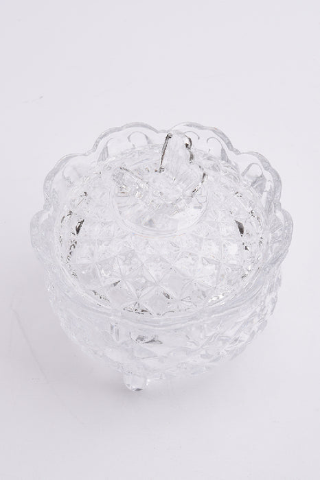 Bonbonniere mit Deckel in Schmetterlingsform klar 10.5x11 cm