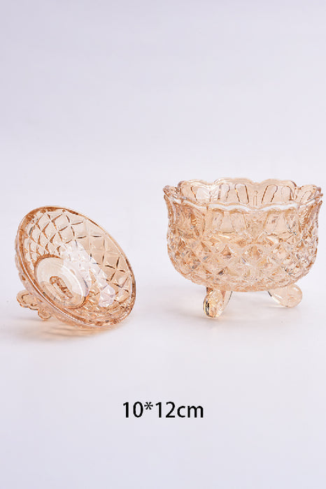 Bonbonniere mit Deckel in Schmetterlingsform apricotfarben 10x12 cm