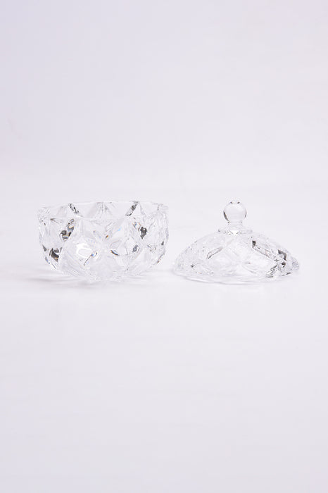 Glasdose rund mit Deckel abgerundet klar 10x11.5cm