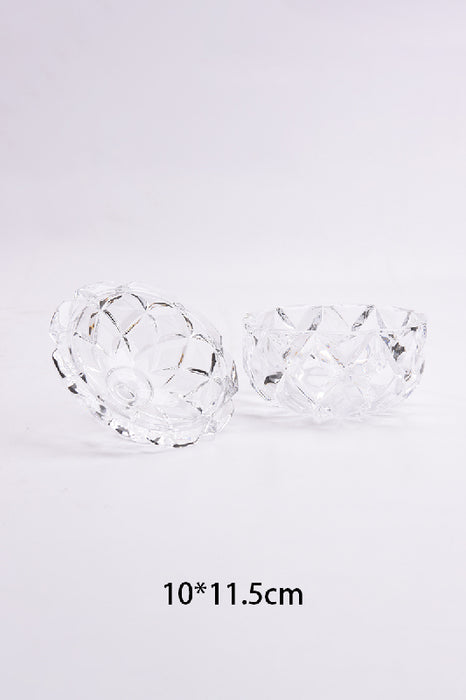 Glasdose rund mit Deckel abgerundet klar 10x11.5cm