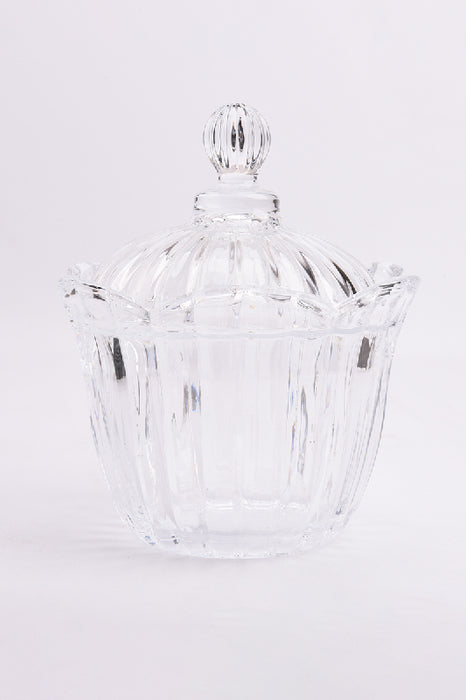 Glasdose konisch mit Deckel klar 15.5x18cm