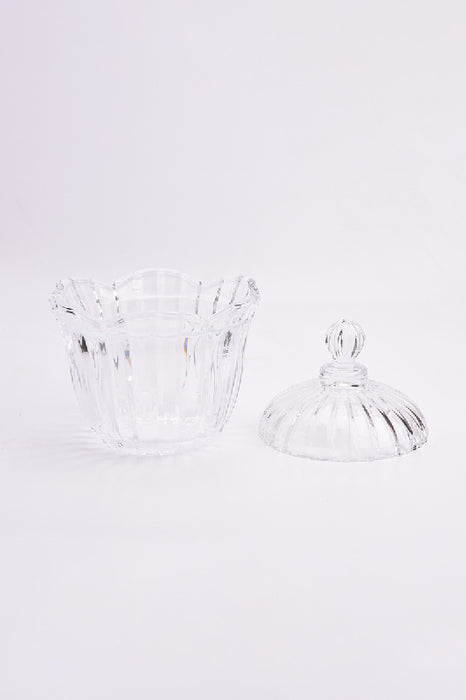 Glasdose konisch mit Deckel klar 15.5x18cm