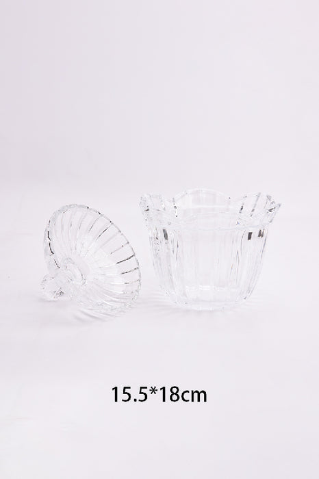 Glasdose konisch mit Deckel klar 15.5x18cm