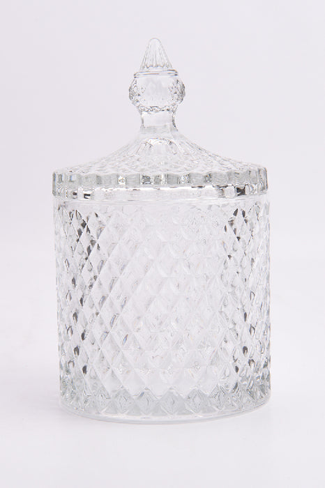 Glasdose Zylinder mit Deckel klar 10x18cm