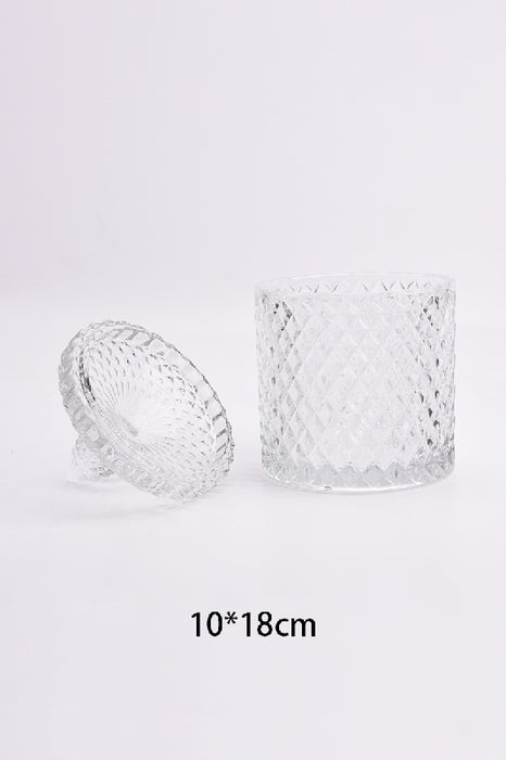 Glasdose Zylinder mit Deckel klar 10x18cm
