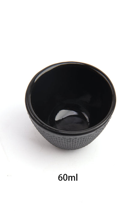 Teebecher schwarz gerippt 60ml