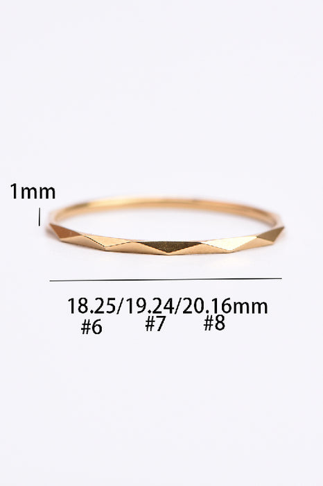 Ring Edelstahl vergoldet Dreieckschliff