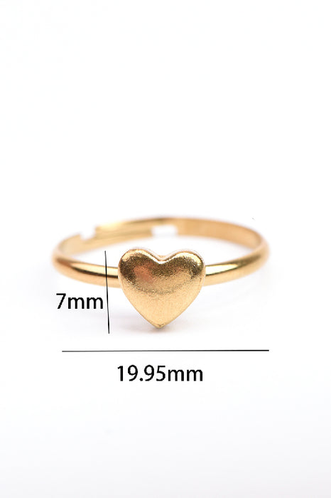 Ring Edelstahl vergoldet kleines Herz