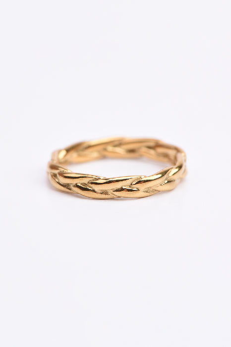 Ring Edelstahl vergoldet gedreht