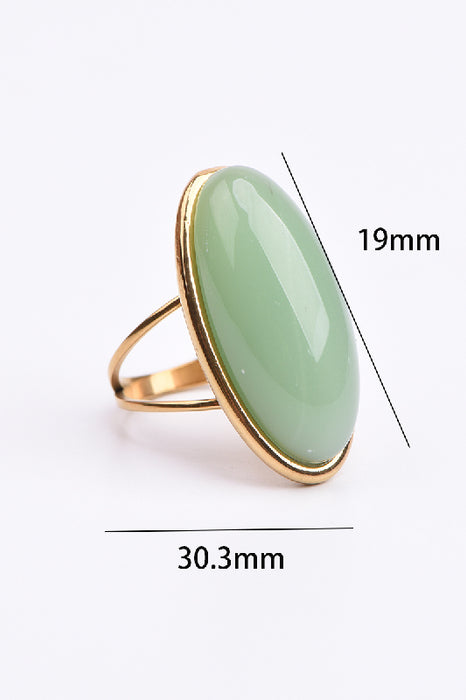 Ring Edelstahl vergoldet Southern Jade