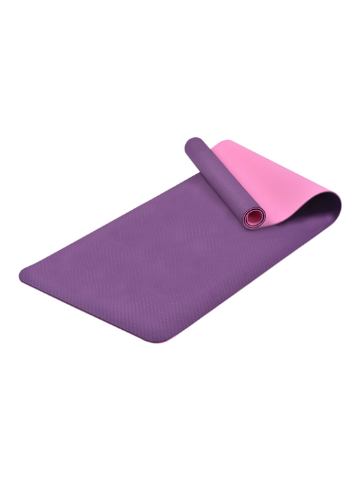 Yogamatte TPE lila & hellrosa 183x61x 0.6 cm