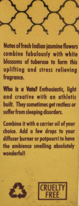 Aroma Oil 10ml Tuberose Jasmine - VATA (Tri Dosha Fragrance)