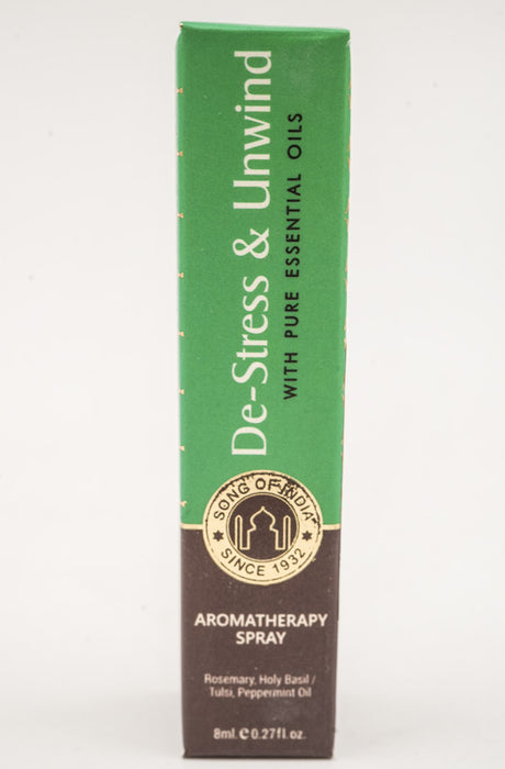 Aromaspray De-Stress & Unwind - Duftnote: Rosmarin, Basilikum, Pfefferminze, 8 ml