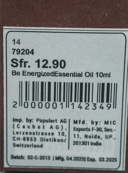 Aroma Oil Be Energized, 10ml