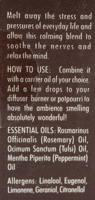 Huile aromatique déstressante et relaxante, 10 ml