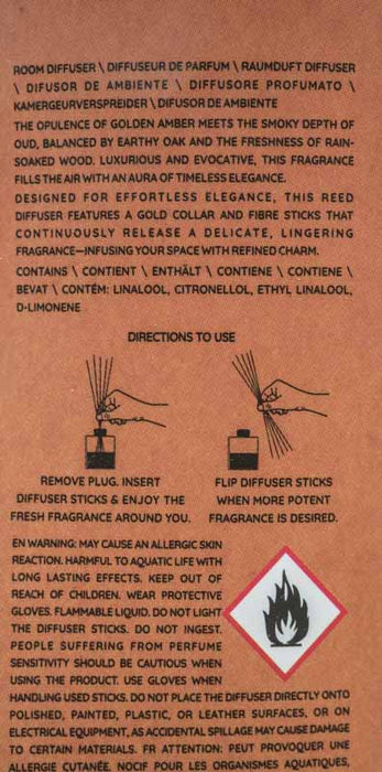 Diffuser 120ml Ambre Riche &amp; Oud